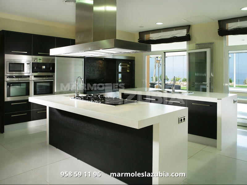 encimera de cocina en silestone blanco zeus